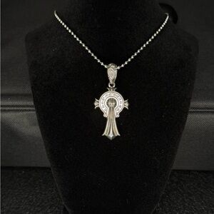 Chrome Hearts Floral Horseshoe Cross Necklace